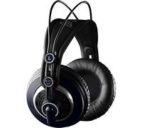 AKG K240 MKII Cuffie professionali semi-aperte da studio, archetto autoregolabile, design ad alte prestazioni, adattatori da 3 mm e 1/4" - Nero e blu