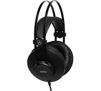 AKG K52 Cuffie da studio di monitoraggio chiuse ad alte prestazioni, con cavo, design leggero, adattatori da 3,5 mm e 1/4", cavo da 3 m - Nero