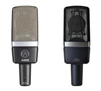 AKG C214 SET 2 MICROFONI STUDIO E LIVE A CONDENSATORE LARGO DIAFRAMMA VOCE E STRUMENTI + SOSPENSIONE A RAGNO + CUSTODIA IN METALLO + ADATTATORE E SUPPORTI