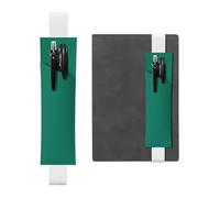 AKGFFDS Astuccio in pelle di malachite nera con stampa verde e segnalibro 2 in 1 antiscivolo essenziale per conti di viaggio, bianco, One Size, Zaino Scuola
