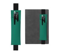 AKGFFDS Astuccio in pelle di malachite nera con stampa verde e segnalibro 2 in 1 antiscivolo essenziale per conti di viaggio, Nero , One Size, Zaino Scuola