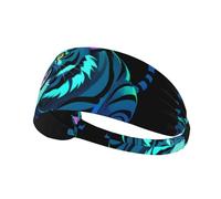 AKGFFDS Cyber Tiger, fascia elastica per esercizi con stampa a circuito, per uomini e donne, morbida, ad asciugatura rapida