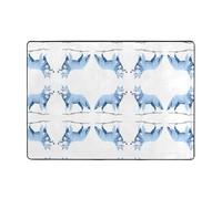 AKGFFDS Data Breach - Tappeto con stampa di lupo, 203 x 147 cm, per soggiorno, ufficio, tavolino da caffè, letto, balcone, morbido, soffice, assorbe l'acqua, durevole