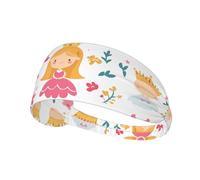 AKGFFDS Fascia elastica per esercizi con stampa di fiabe nei cartoni animati, per uomini e donne, morbida, ad asciugatura rapida