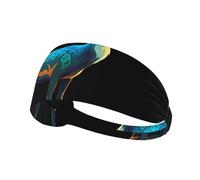 AKGFFDS Fascia elastica per esercizi sportivi con stampa di cervi in stile celtico, per uomini e donne, morbida, ad asciugatura rapida