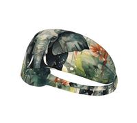 AKGFFDS Fascia elastica per esercizi sportivi con stampa di elefanti, per uomini e donne, morbida, ad asciugatura rapida