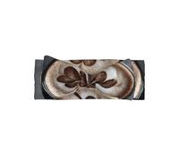 AKGFFDS Fascia per bambini con fiocco a quattro foglie di erba su caffè, morbida, delicata sulla pelle ed elastica, in poliestere, per neonati da 0 a 6 mesi