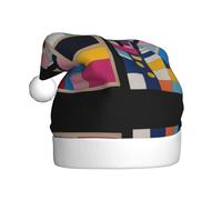AKGFFDS Il cappello di Natale di stampa di senso dello spazio di colore per il materiale adulto è morbido e leggero