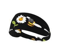 AKGFFDS Little Bees in the flowers - Fascia elastica per esercizi sportivi, per uomini e donne, morbida, ad asciugatura rapida