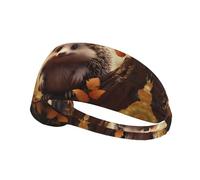 AKGFFDS Little hedgehog on the tree - Fascia elastica per esercizi, per uomini e donne, morbida, ad asciugatura rapida