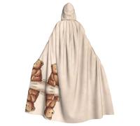 AKGFFDS Mantello con cappuccio per adulti di Halloween Little Bear Stampa comodo e morbido con tesa larga adatto per feste di ballo e raduni