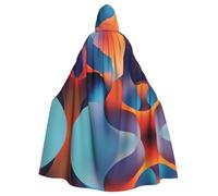 AKGFFDS Mantello con cappuccio per adulti di Halloween Uno scontro di colori Stampa confortevole e morbida con tesa larga adatto per feste di ballo e raduni