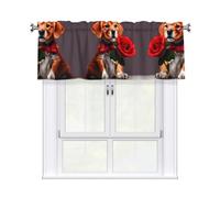 AKGFFDS Mantovana per tenda con stampa di cane simile a un gentiluomo, 137,2 x 45,7 cm, per cucina, bagno, lavanderia e decorazione da studio