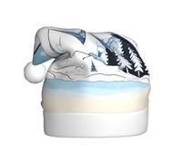 AKGFFDS Montagne innevate che stampano il cappello di Natale per il materiale adulto è morbido e leggero