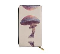 AKGFFDS Portafoglio lungo in pelle con stampa a funghi graffiti comoda e leggera chiusura con cerniera per riporre monete e carte di credito.