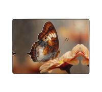 AKGFFDS Tappeto con stampa a farfalla sul retro di una farfalla, 203 x 147 cm, tappeto per soggiorno, ufficio, tavolino da caffè, letto, balcone, morbido, soffice, assorbe l'acqua, durevole