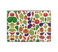 AKGFFDS Tappeto con stampa a pois con sfondo puro, serie vegetale, 203,2 x 147,3 cm, tappeto per soggiorno, ufficio, tavolino da caffè, letto, balcone, morbido, soffice, assorbe l'acqua, durevole