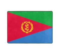 AKGFFDS Tappeto con stampa bandiera eritrea, 203 x 147 cm, tappeto per soggiorno, ufficio, tavolino da caffè, letto, balcone, morbido, soffice, assorbe l'acqua, durevole