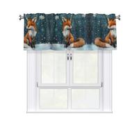 AKGFFDS Tenda con stampa di piccola volpe sotto la neve, 137,2 x 45,7 cm, per cucina, bagno, lavanderia e decorazione per studio