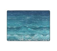 AKGFFDS The deep blue sea Tappeto con stampa, 203 x 147 cm, tappeto per soggiorno, ufficio, tavolino da caffè, letto, balcone, morbido, soffice, assorbe l'acqua, durevole