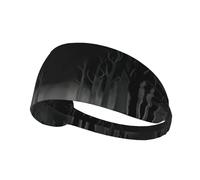 AKGFFDS The Endless, fascia elastica con stampa di foresta grigia, per esercizi sportivi, per uomini e donne, morbida, ad asciugatura rapida