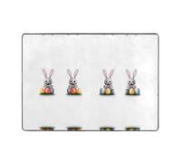 AKGFFDS The little rabbit looks for Easter eggs Printing Carpet 203,2 x 147,3 cm, tappeto per soggiorno, ufficio, tavolino da caffè, letto, balcone, morbido, soffice, assorbente d'acqua, durevole