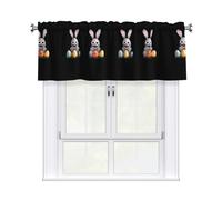 AKGFFDS The little rabbit looks for Easter eggs Printing Curtain Valance 137,2 x 45,7 cm per cucina, bagno, lavanderia e studio Decor