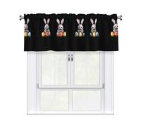 AKGFFDS The little rabbit looks for Easter eggs Printing Curtain Valance 137,2 x 45,7 cm per cucina, bagno, lavanderia e studio Decor