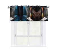 AKGFFDS The Sunshine in the alley Tenda con stampa mantovana 137,2 x 45,7 cm per cucina, bagno, lavanderia e decorazione studio