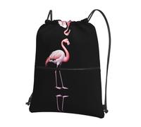 AKGFFDS Zaini da uomo e da donna Code Flamingo Printing con coulisse, borse sportive e fitness all'aperto, impermeabili e resistenti