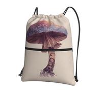 AKGFFDS Zaini da uomo e da donna con stampa di funghi graffiti, borse sportive e fitness all'aperto, impermeabili e resistenti