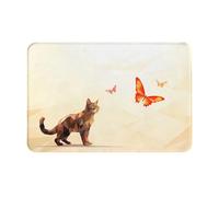 AKGFFDS Zerbino 40,6 x 61 cm, stampa con gatto magico, assorbente, antiscivolo, per porte d'ingresso, ingressi e bagni
