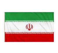 AKH® Bandiera dell'Iran, 1,5 x 0,9 m, in poliestere, doppia cucitura con occhielli in metallo, resistente bandiera nazionale iraniana per uso interno ed esterno, da appendere alla parete, decorazione