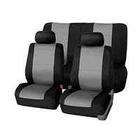 Akhan sb614 - Set coprisedili per Auto, Fodere Coprisedili con airbag Laterale, Colore: Nero/Grigio