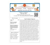 Akhetaten Sun: Vol 31, No 2, December 2025