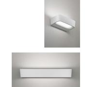 AKI APPLIQUE A PARETE GRANDE BIANCO OPACO 3000K 3215LM 22W L.35,5CM