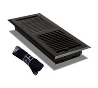 Akicon - Registro da pavimento con trappola, 10,2 x 25,4 cm, misure di apertura del condotto di 10,2 x 25,4 cm, finitura in bronzo lucidato a olio