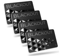 AKIELO BLACKOUT RFID Protection Card - Scheda Blocco RFID Anti-Frode Ultra Sottile - Proteggi Carte di Credito Contactless - Porta Carte con Protezione (Edizione Nera - 4 Pezzi)