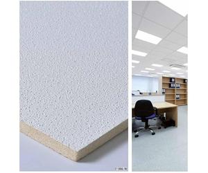 Akifix ITP ST13005.00 PANNELLO CONTROSOFFITTO SANDED MICRO FONOASSORBENTE IN FIBRA MINERALE BUCCIATA MICROPERFORATA 600 X 600 x 13 CF 6.48 MQ Confezione da 18 pezzi LINEA STAR TONE