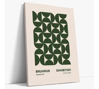 AKINDA Art Gallery - Quadro con Cornice 60 x 90 cm - Moduli Geometrici - Verde - Stile Bauhaus - Quadro Cucina - Arte moderna - Idea Regalo per Arredo Casa