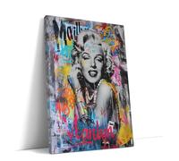 AKINDA Art Gallery - Quadro Moderno 30 x 40 cm - Marilyn Monroe Pop Art - Multicolore - Street Art - Arredo Casa - Stile Graffiti - Idea Regalo per Arredo Casa