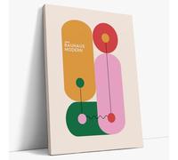 AKINDA Art Gallery - Quadro Moderno 50 x 70 cm - Interazioni Geometriche - Astratto Colorato - Stile Bauhaus - Arredo Bar - Arte moderna - Idea Regalo per Arredo Casa