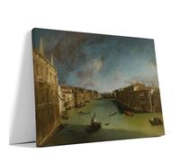 AKINDA Art Gallery - Quadro Moderno 60 x 40 cm - Il Canal Grande da Palazzo Balbi verso Rialto - Canaletto - Vedutismo veneziano - Quadro Camera da Letto - Arte veneziana - Idea Regalo Arredo Casa