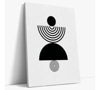 AKINDA Art Gallery - Stampa da Parete 30 x 40 cm - Armonia di Forme Geometriche - Nero e Bianco - Arte Geometrica - Arredo Casa - Arte Moderna - Idea Regalo per Arredo Casa