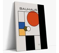 AKINDA Art Gallery - Stampa da Parete 50 x 70 cm - Equilibrio Astratto - Nero - Stile Bauhaus - Quadro Moderno Soggiorno - Arte moderna - Idea Regalo per Arredo Casa