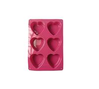 AKINDA Home - Stampo muffin in silicone a forma di cuore - stampo muffin - stampo silicone - stampo cuori - stampo dolci - stampo fucsia