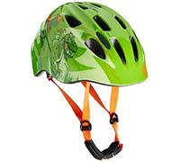 Akino Cratoni-Casco da bicicletta per bambino, motivo: dinosauro, colore: verde, taglia: Medium/53-58 cm