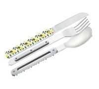 Akinod Posate dritte eleganti gourmet con inserto magnetico (coltello, forchetta e cucchiaio) - magnetic straight cutlery 12H34 mod. MIRROR Citrons
