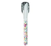 Akinod Posate dritte eleganti gourmet con inserto magnetico (coltello, forchetta e cucchiaio) - magnetic straight cutlery 12H34 mod. MIRROR Fleurs Pastel