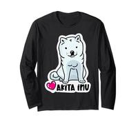 Akita Cane Mamma Akita inu Papà Kawaii Cane Scarabocchi Akita Maglia a Manica